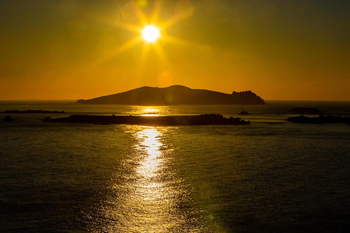 The Blasket Islands at sunset